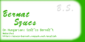 bernat szucs business card